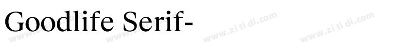 Goodlife Serif字体转换
